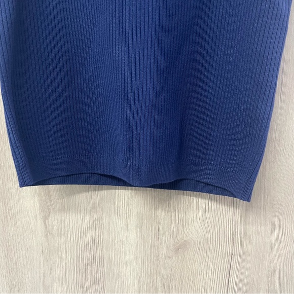 Miu Miu Navy Ribbed Tank Top